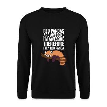 Les pandas roux sont géniaux Je suis génial, donc je suis - Sweat-shirt Unisexe - noir - Devant - Alina (178cm) & Michal (187cm)