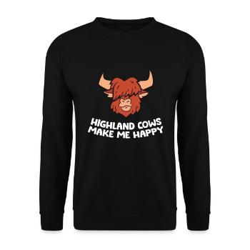Amoureux écossais des vaches des Highlands Vaches des Highlands - Sweat-shirt Unisexe - noir - Devant - Alina (178cm) & Michal (187cm)