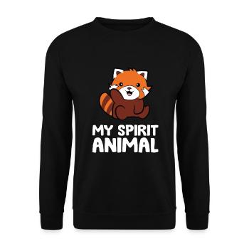 Red Panda Lover My Spirit Animal Kawaii - Sweat-shirt Unisexe - noir - Devant - Alina (178cm) & Michal (187cm)