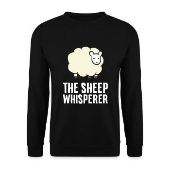 Sheep Lover Sheep Farmer The Sheep Whisperer - Unisex Sweatshirt - black - Front - Alina (178cm) & Michal (187cm)