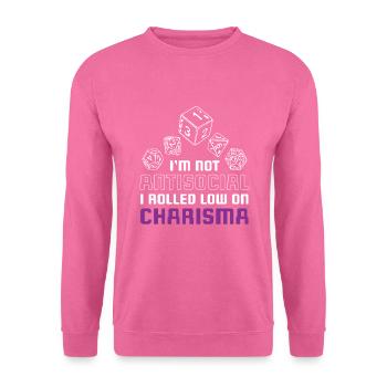 Je ne suis pas antisocial roulé faible charisme - Sweat-shirt Unisexe - rose - Devant