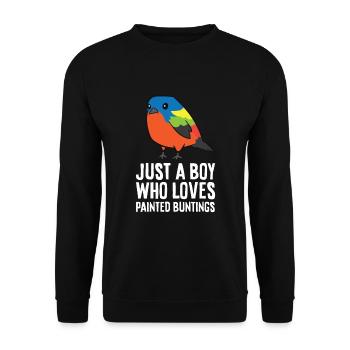 Nur ein Junge, der gemalte Sprossen liebt - Unisex Pullover - Schwarz - Vorne - Alina (178cm) & Michal (187cm)
