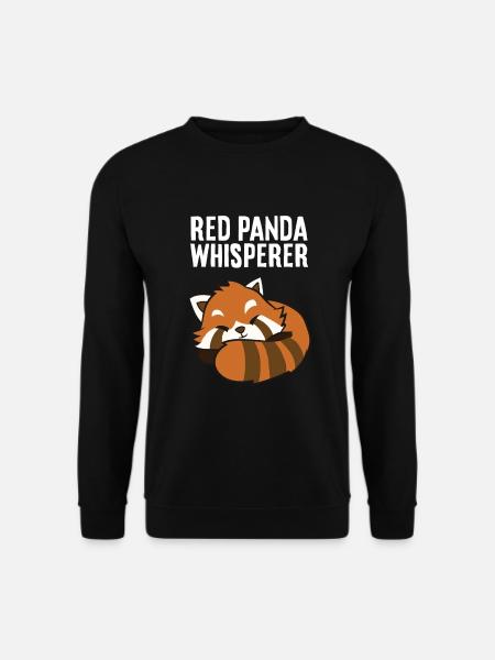 Roter Panda-Liebhaber Roter Panda-Flüsterer Süßer - Unisex Pullover - Schwarz