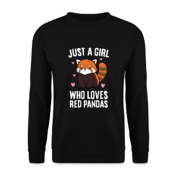 Just a Girl Who Loves Red Pandas - Unisex Sweatshirt - black - Front - Alina (178cm) & Michal (187cm)