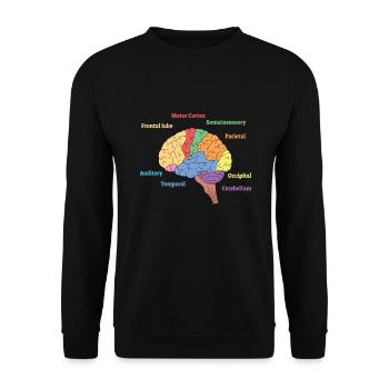 Diagramme cérébral Science neurologique - Sweat-shirt Unisexe - noir - Devant - Alina (178cm) & Michal (187cm)