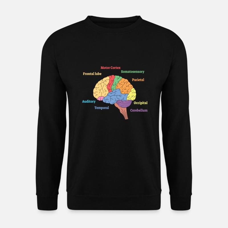 Brain Diagram Neurology Science - Unisex Sweatshirt - black