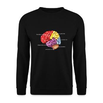 Neurology Diagram Brain Science - Unisex Sweatshirt - black - Front - Alina (178cm) & Michal (187cm)