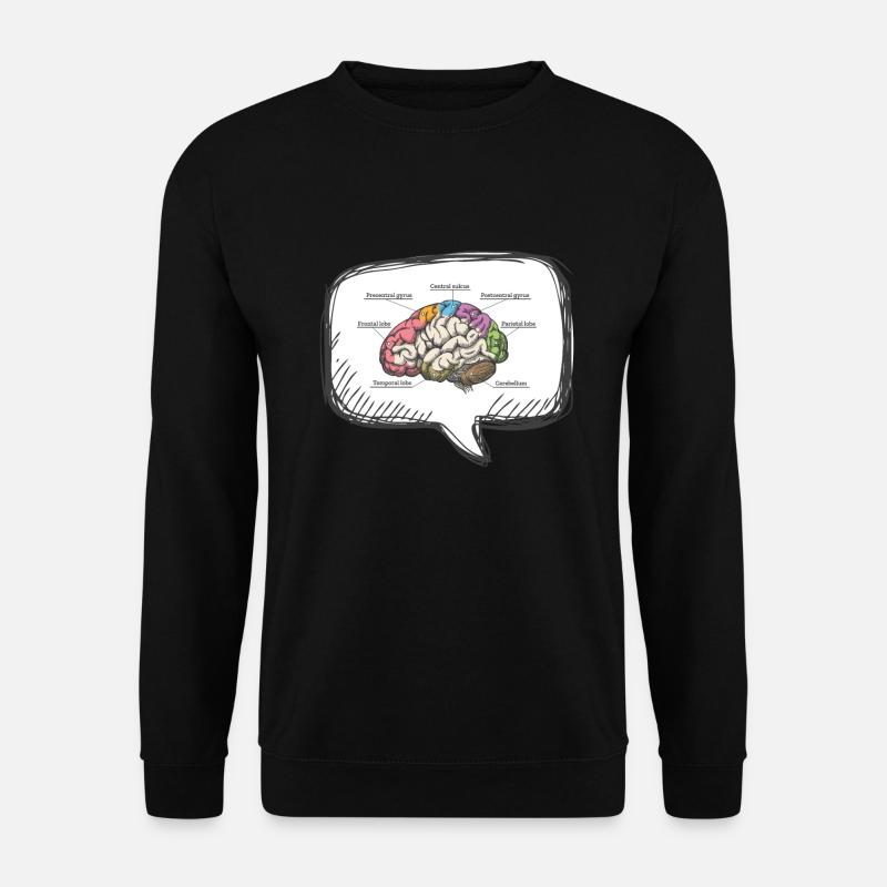 Diagramm Gehirn Neurologie Wissenschaft - Unisex Pullover - Schwarz