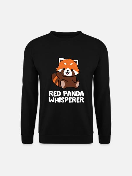 Roter Panda-Flüsterer Süßer Roter Panda - Unisex Pullover - Schwarz
