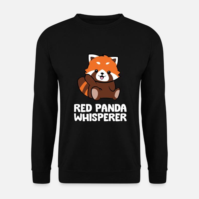 Roter Panda-Flüsterer Süßer Roter Panda - Unisex Pullover - Schwarz