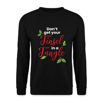 Ne mettez pas votre guirlande dans un enchevêtrement - Sweat-shirt Unisexe - noir - Devant - Alina (178cm) & Michal (187cm)