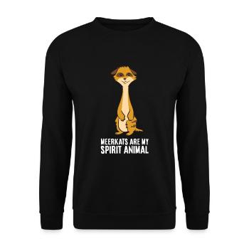 Meerkats Are My Spirit Animal Cute Meerkat - Unisex Sweatshirt - black - Front - Alina (178cm) & Michal (187cm)