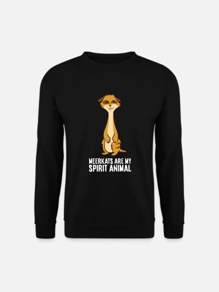 Erdmännchen sind mein Seelentier Niedliches - Unisex Pullover - Schwarz