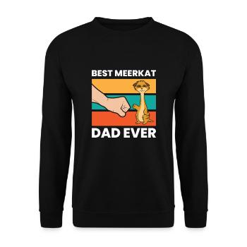 Meilleur père suricate jamais amusant - Sweat-shirt Unisexe - noir - Devant - Alina (178cm) & Michal (187cm)