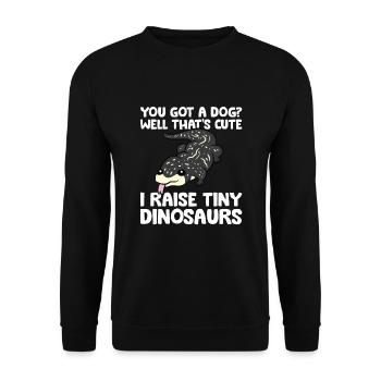 Du hast einen Hund Nun, das ist niedlich Ich - Unisex Pullover - Schwarz - Vorne - Alina (178cm) & Michal (187cm)