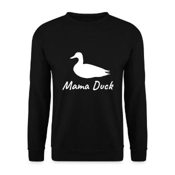 Maman Canard Canard Canard Oiseau - Sweat-shirt Unisexe - noir - Devant - Alina (178cm) & Michal (187cm)