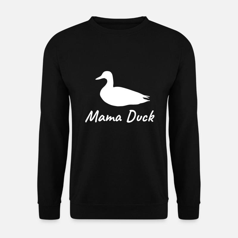 Mama Duck Ente Enten Vogel - Unisex Pullover - Schwarz