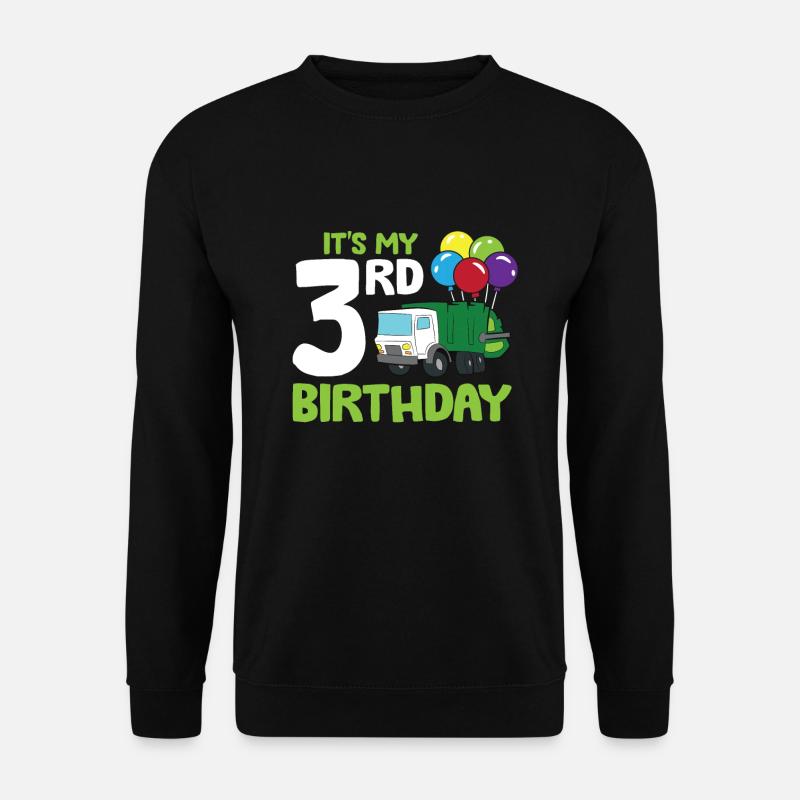 C’est mon 3e anniversaire camion à ordures 3e anniversaire - Sweat-shirt Unisexe - noir