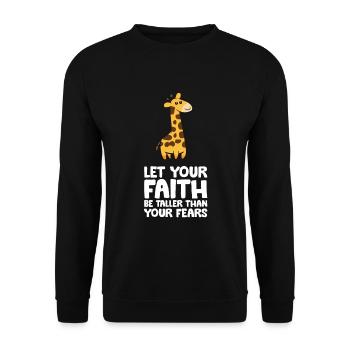 Que votre foi soit plus grande que vos peurs - Sweat-shirt Unisexe - noir - Devant - Alina (178cm) & Michal (187cm)
