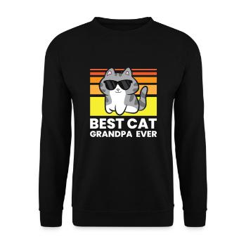 Meilleur grand-père chat de tous les temps - Sweat-shirt Unisexe - noir - Devant - Alina (178cm) & Michal (187cm)