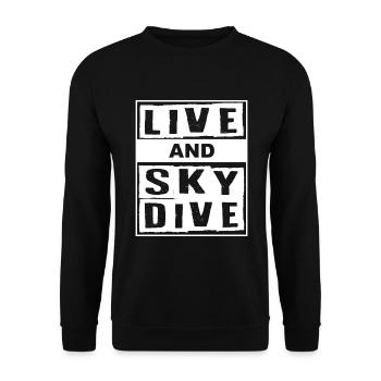 Parachute en direct et parachute - Sweat-shirt Unisexe - noir - Devant - Alina (178cm) & Michal (187cm)