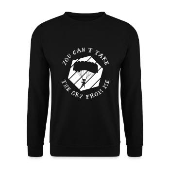 Cant Take The Sky From Me Fallschirm - Unisex Pullover - Schwarz - Vorne - Alina (178cm) & Michal (187cm)