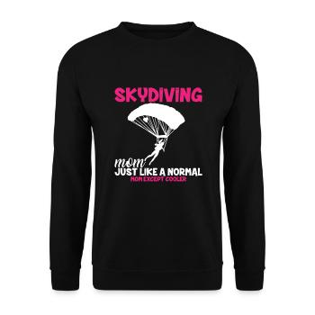 Parachute parachutiste maman - Sweat-shirt Unisexe - noir - Devant - Alina (178cm) & Michal (187cm)