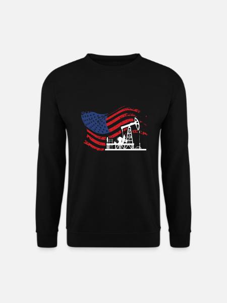 Bohrturm America Öl Bohren Bohrinsel - Unisex Pullover - Schwarz