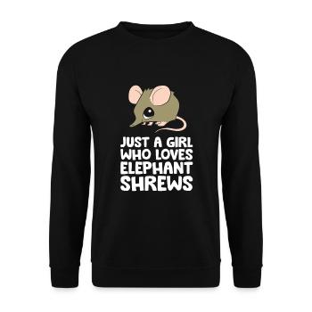 Just a Girl Who Loves Elephant Shrews - Unisex Sweatshirt - black - Front - Alina (178cm) & Michal (187cm)