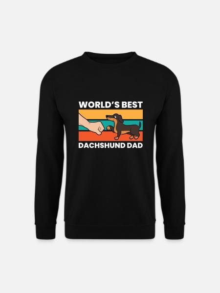 Weltbester Dackel Papa Dackel Hund Papa - Unisex Pullover - Schwarz