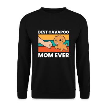 Cavapoo Dog Mama Cavoodle Best Cavapoo Mom Ever - Unisex Sweatshirt - black - Front - Alina (178cm) & Michal (187cm)