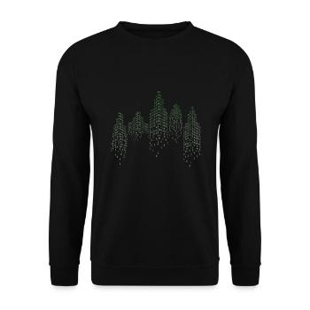 Binary City Informatiker Hack Coder - Unisex Pullover - Schwarz - Vorne - Alina (178cm) & Michal (187cm)