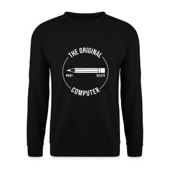 The Original Computer Hack Informatiker - Unisex Pullover - Schwarz - Vorne - Alina (178cm) & Michal (187cm)