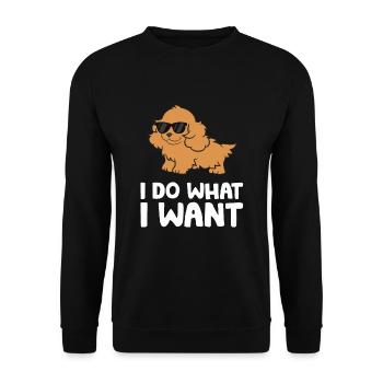 Cocker Spaniel Dog Pet Cocker Spaniel I Do What I - Unisex Sweatshirt - black - Front - Alina (178cm) & Michal (187cm)
