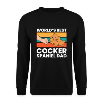 Meilleur Cocker Spaniel Papa Love Cocker - Sweat-shirt Unisexe - noir - Devant - Alina (178cm) & Michal (187cm)