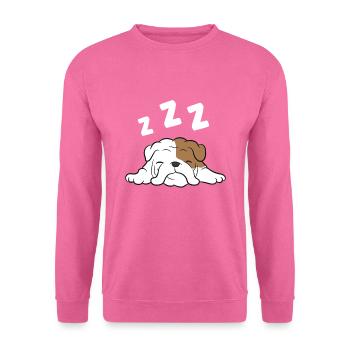 Deutsch Bulldog Sleeping Bulldog Pajama Funny - Sweat-shirt Unisexe - rose - Devant