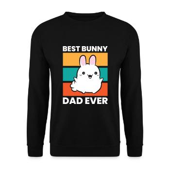 Meilleur papa jamais mignon Rabbit Papa - Sweat-shirt Unisexe - noir - Devant - Alina (178cm) & Michal (187cm)