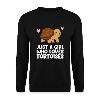 Just a Girl Who Loves Tortoises - Unisex Sweatshirt - black - Front - Alina (178cm) & Michal (187cm)