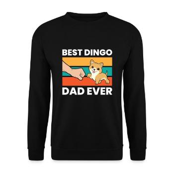 Australian Dingo Dog Papa Best Dingo Dad Ever - Unisex Pullover - Schwarz - Vorne - Alina (178cm) & Michal (187cm)