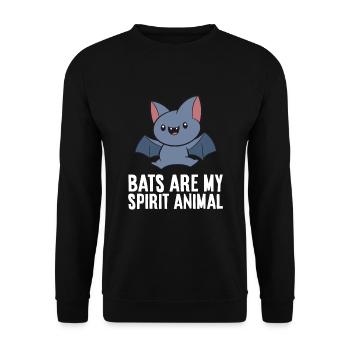 Les chauves-souris sont mon animal d’âme - Sweat-shirt Unisexe - noir - Devant - Alina (178cm) & Michal (187cm)