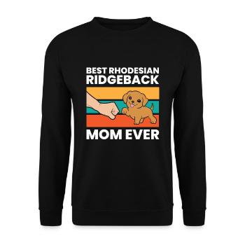 Best Rhodesian Ridgeback Mom Ever - Unisex Sweatshirt - black - Front - Alina (178cm) & Michal (187cm)