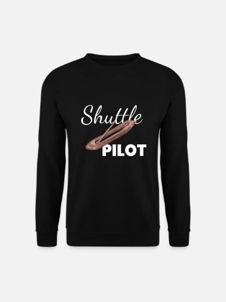 Shuttle Pilot Weaving Weaver Weaving - Unisex Sweatshirt - black