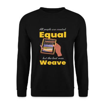 Tissage égal Tissage Weberin Tissage - Sweat-shirt Unisexe - noir - Devant - Alina (178cm) & Michal (187cm)
