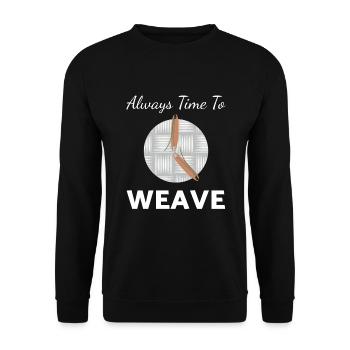 Il est temps de tisser le tissage Weberin - Sweat-shirt Unisexe - noir - Devant - Alina (178cm) & Michal (187cm)