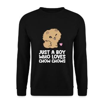 Juste un garçon qui aime Chow Chows - Sweat-shirt Unisexe - noir - Devant - Alina (178cm) & Michal (187cm)