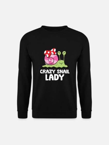 Crazy Snail Lady Love Snails - Unisex Sweatshirt - black