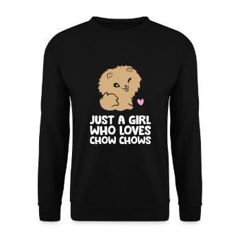 Juste une fille qui aime Chow Chows - Sweat-shirt Unisexe - noir - Devant - Alina (178cm) & Michal (187cm)