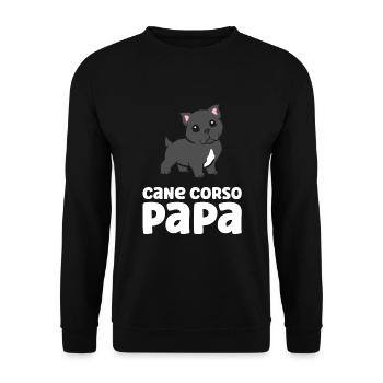 Cane Corso Dad Funny Cane Corso Dog - Unisex Sweatshirt - black - Front - Alina (178cm) & Michal (187cm)