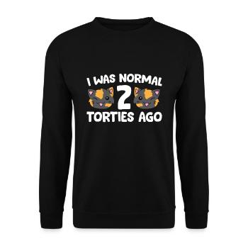 Propriétaire de chat thyroïdien J’étais il y a 2 ans - Sweat-shirt Unisexe - noir - Devant - Alina (178cm) & Michal (187cm)