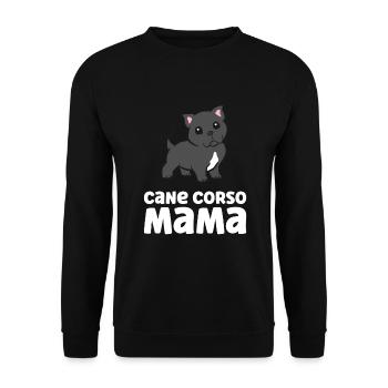 Cane Corso Mom Funny Cane Corso Dog - Unisex Sweatshirt - black - Front - Alina (178cm) & Michal (187cm)